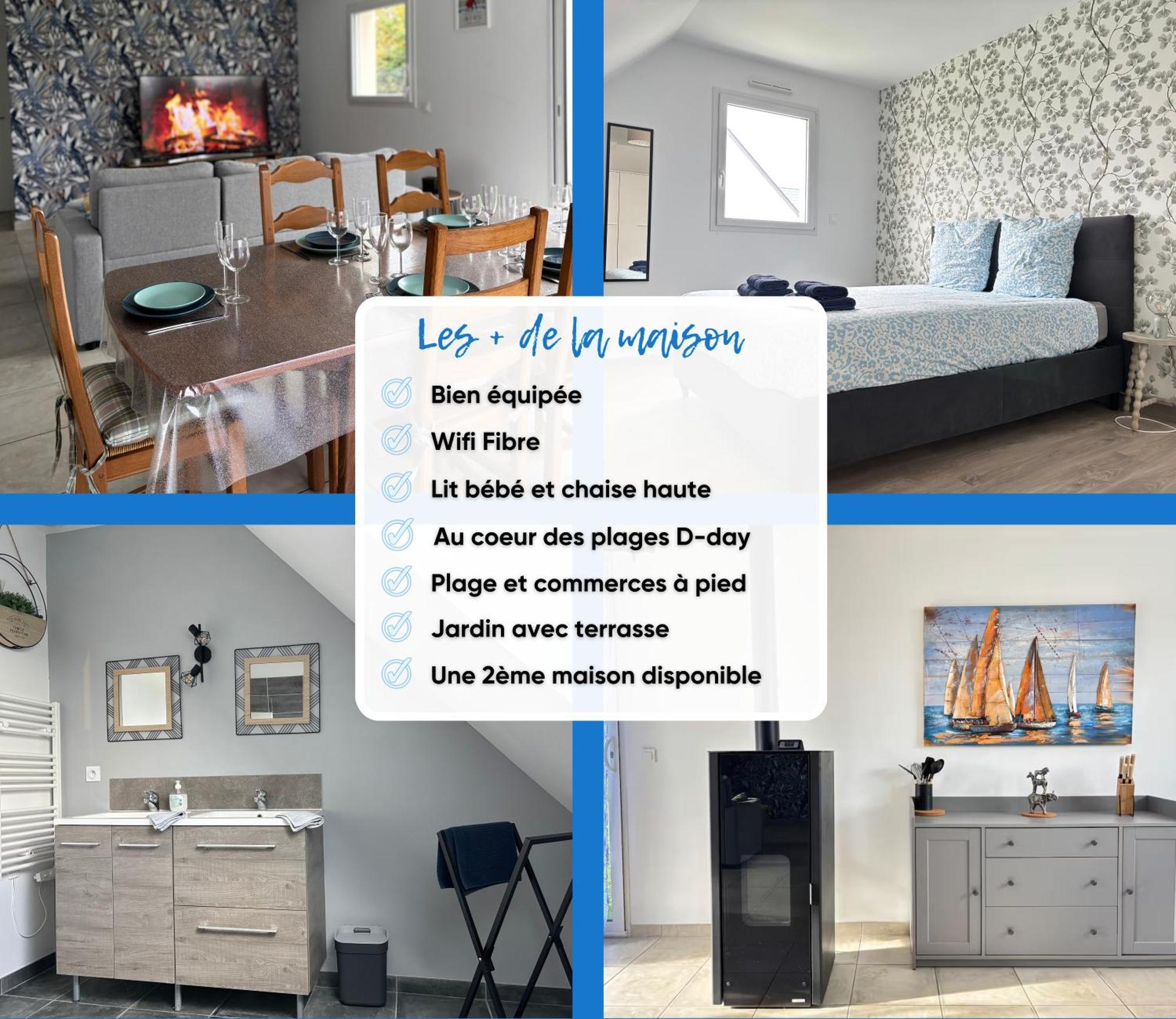 Les Dunes, Maison Neuve 8 P Bien Equipee Jardin Clos, Parking, Garage A 850 M De La Plage Et Centre Bourg, Sur Plages Du Debarquement Pres Arromanches Et Bayeux Asnelles Ngoại thất bức ảnh